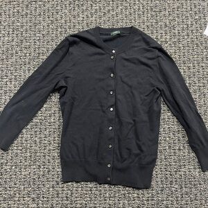 J. Crew Black Women's 3/4 Cardigan Sweater size XS